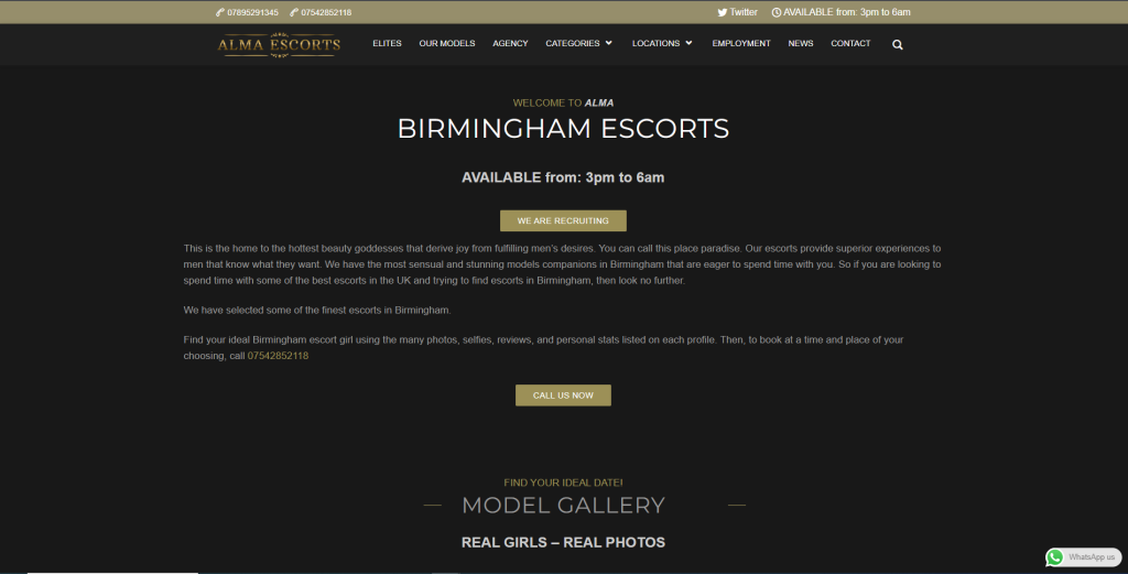 סוכנות ליווי Alma בברמינגהאם